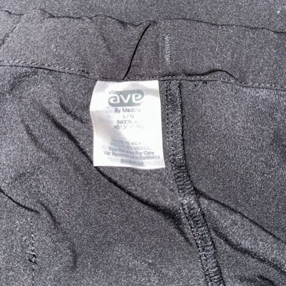 Ave By Medline Black Scrub Set L Unisex V-Neck Top & Elastic Waist Pants - Picture 9 of 15